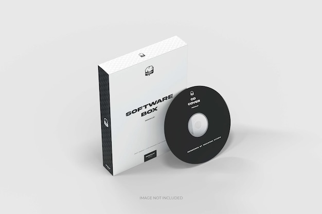 Pudełko z oprogramowaniem z makietą napędu CD