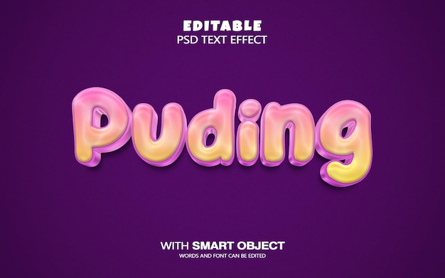 PSD puding-teksteffect