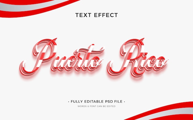 PSD puerto rico text effect