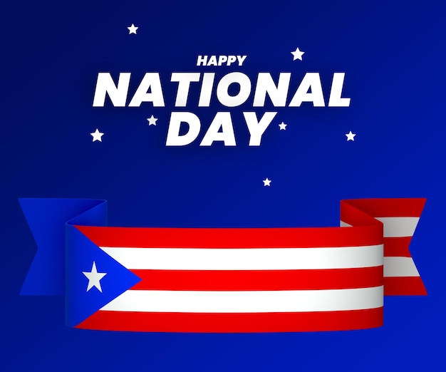 PSD puerto rico vlag element ontwerp nationale onafhankelijkheidsdag banner lint psd