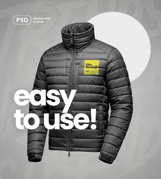 puffer jacket mockup template