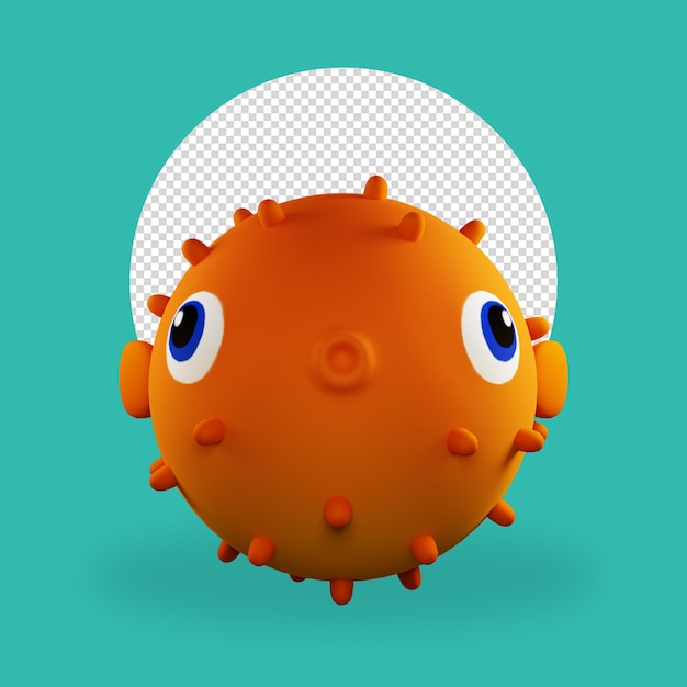 Pufferfish toy illustration