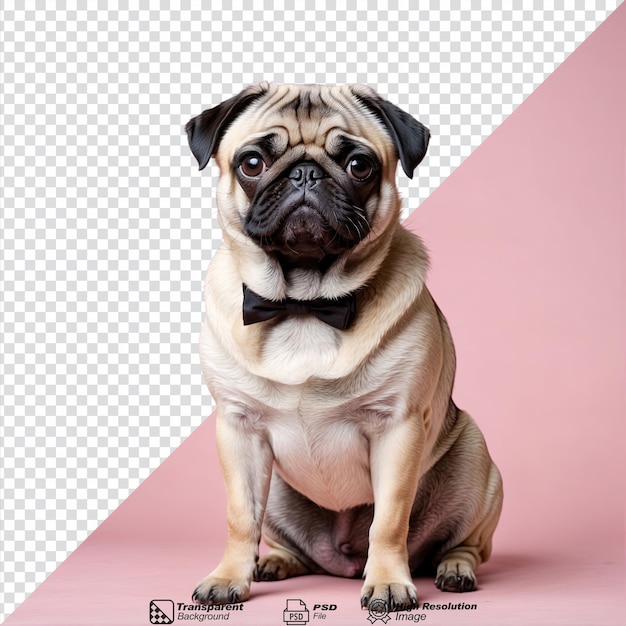 PSD pug isolated on transparent background