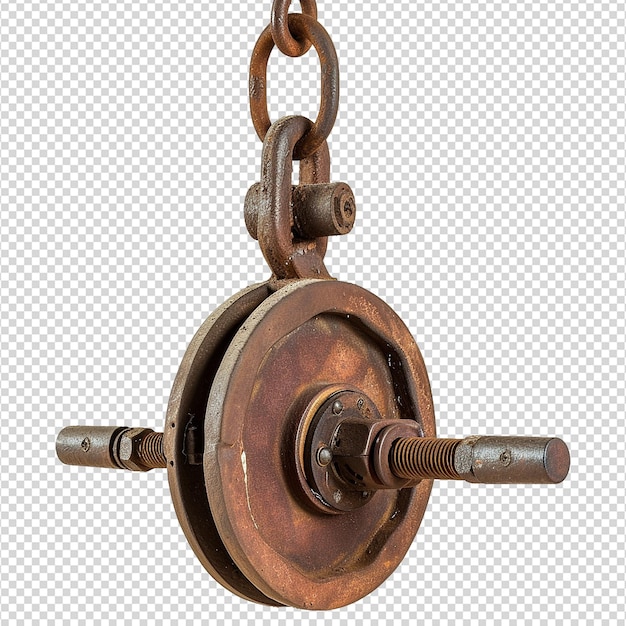 PSD pulley isolated on transparent background