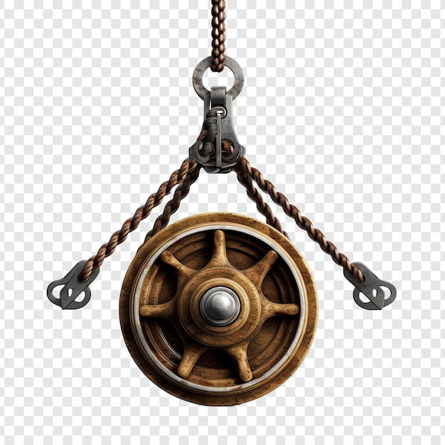 PSD pulley isolated on transparent background