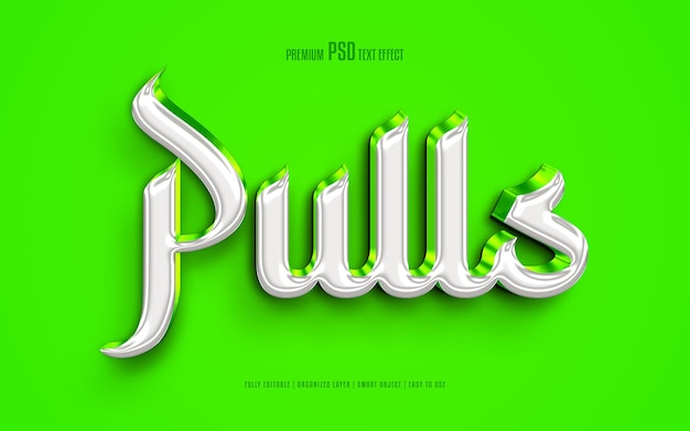 Pulls editable premium psd text effect