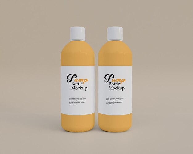 Pump bottle mockup plastics
