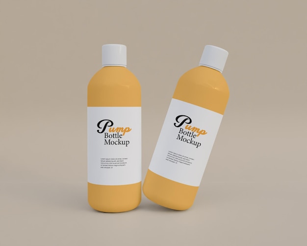 PSD pump bottle mockup plastics