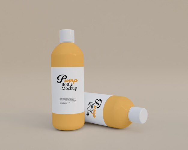 PSD pump bottle mockup plastics