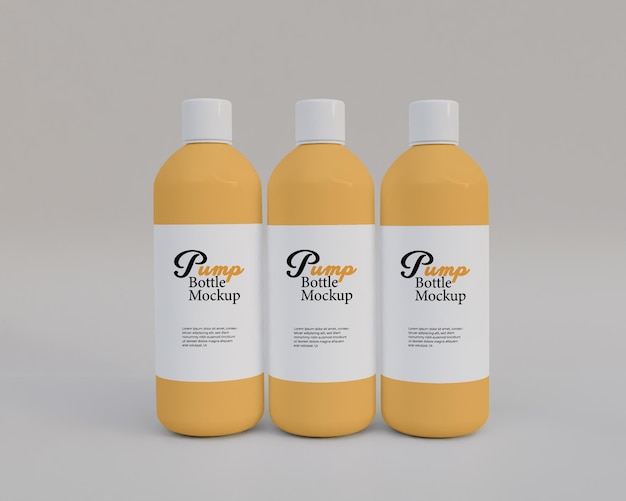 PSD pump bottle mockup plastics