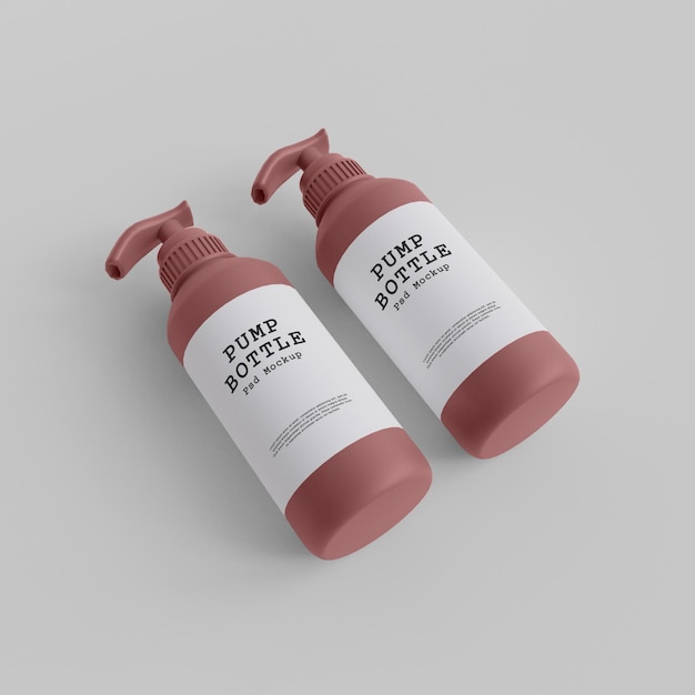 Pump bottle mockup premium psd