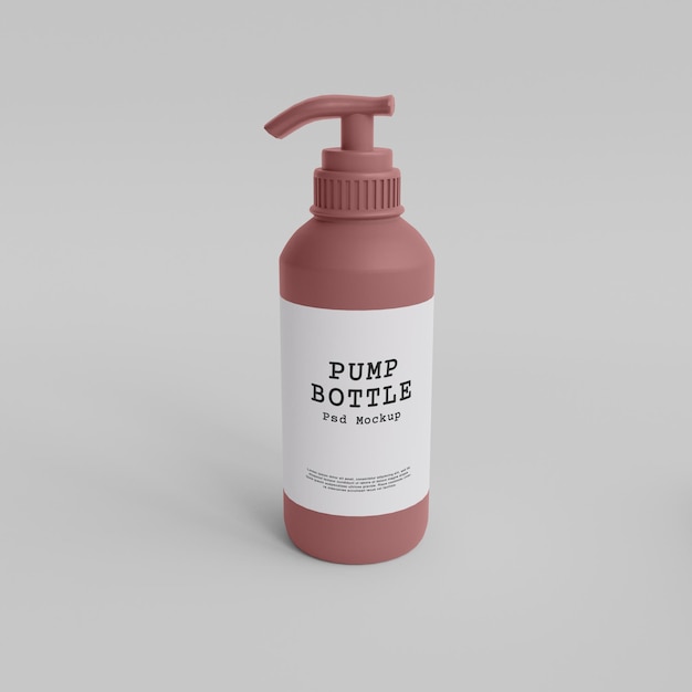 Pump bottle mockup premium psd