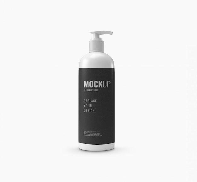 Mockup bottiglia pompa realistico