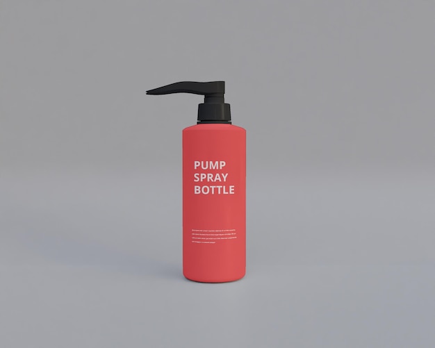 PSD pump bottle realestics plasticcs mockup