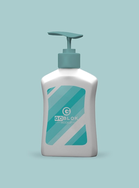 pump bottle soap mockup