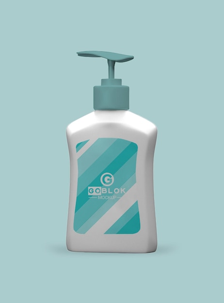 Pump bottle soap mockup