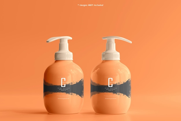 Pump bottles mockup