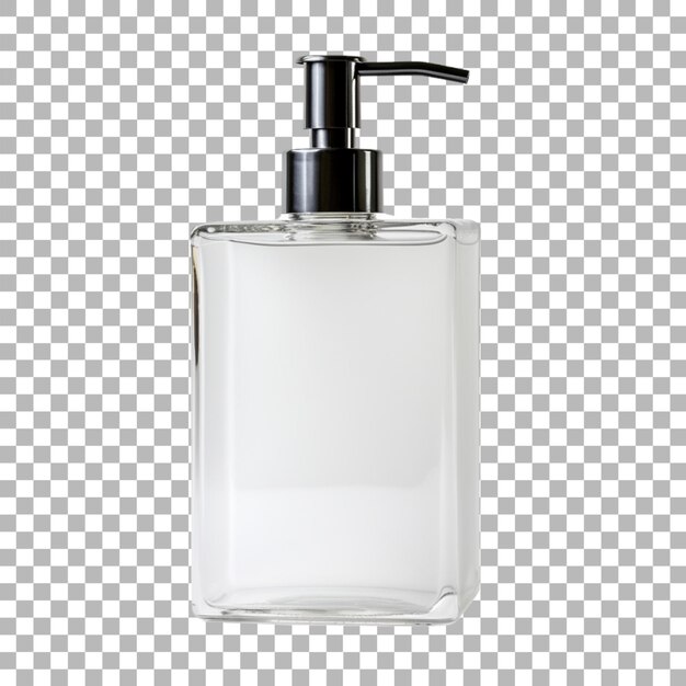 Pump dispenser packaging on transparent background