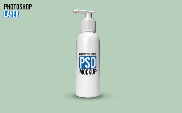 Pump mockup bottle mockup design