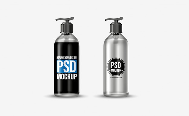 PSD ポンプジェルボトルモックアップデザイン