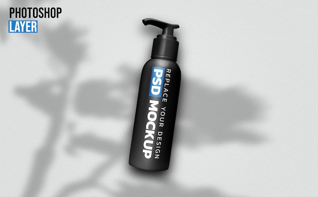 Pump gel bottle mockup