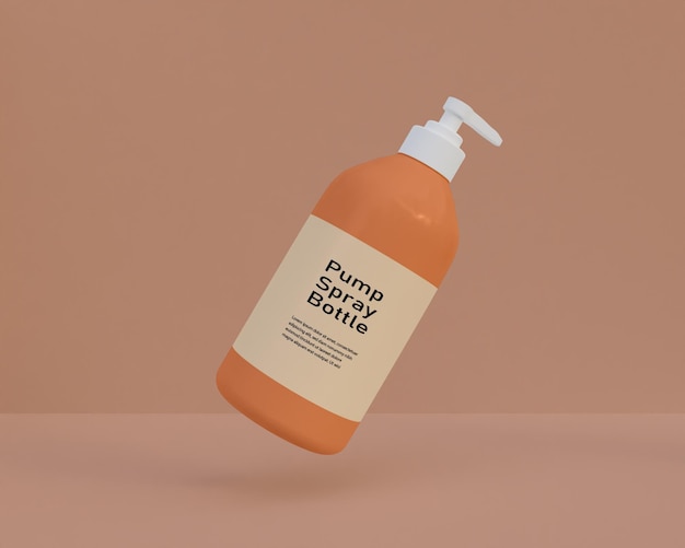 PSD pump handwash spray bottle mockup