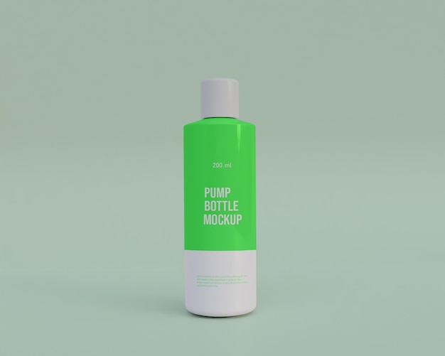 Pump shampoo botttle mockup