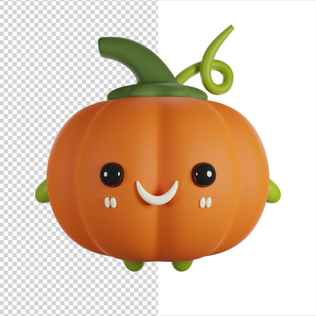 PSD pumpkin 3d cute render character