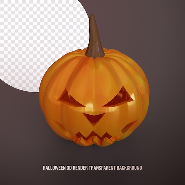 PSD pumpkin 3d rendering dark orange