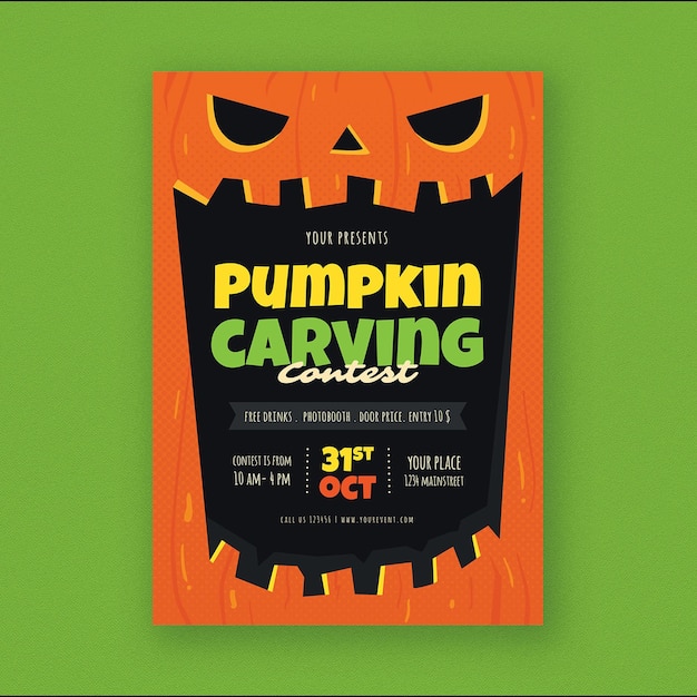 PSD pumpkin carving contest flyer