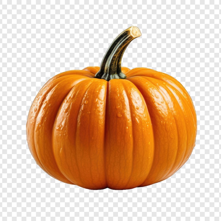 PSD pumpkin isolate style png with white background illustration generative ia