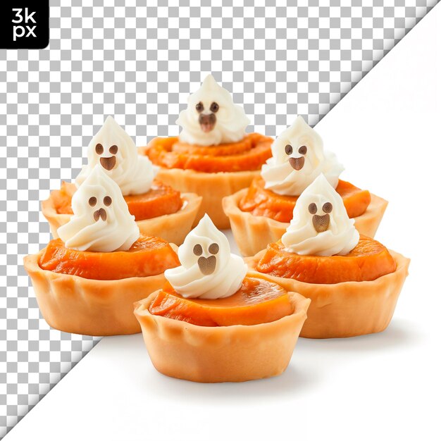 Pumpkin pie bites isolated on transparent background