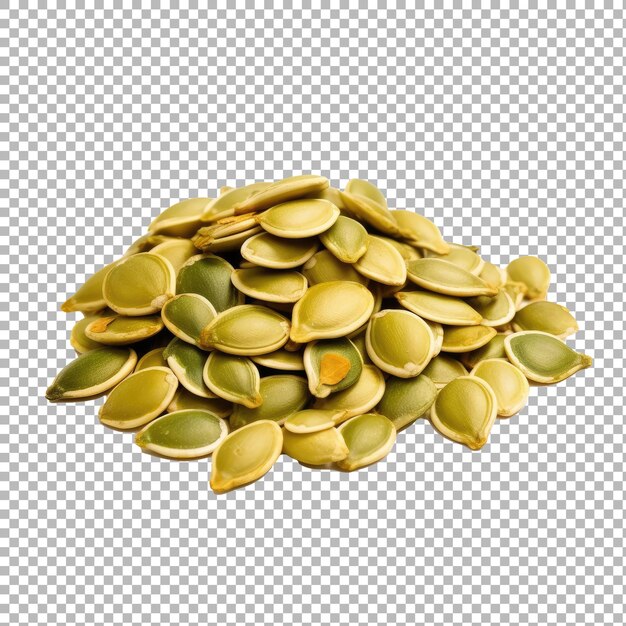 Pumpkin seeds isolated on transparent background