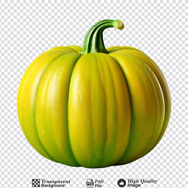 PSD pumpkin vegetable a green and yellow pumpkin pumpkin isolated on transparent background