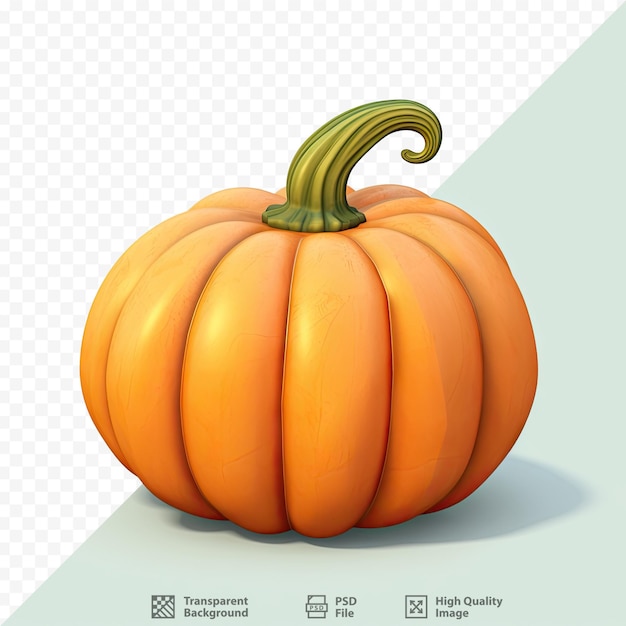 PSD a pumpkin with a green stem on it