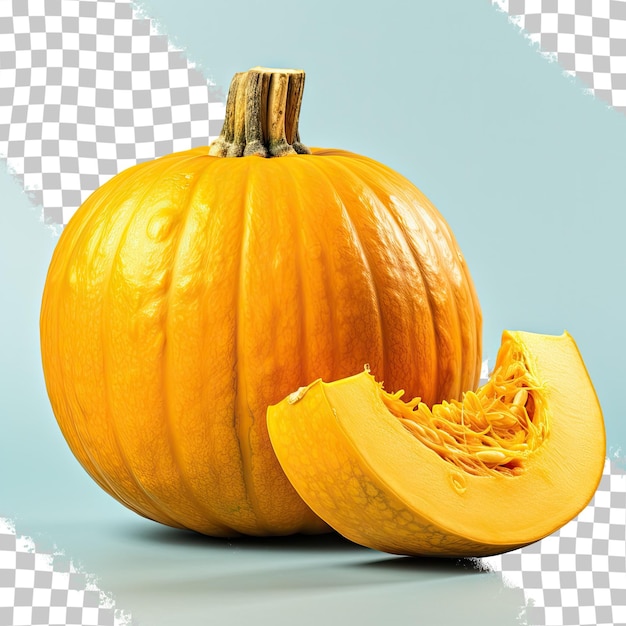 A pumpkin with the number 8 on it sits on a table