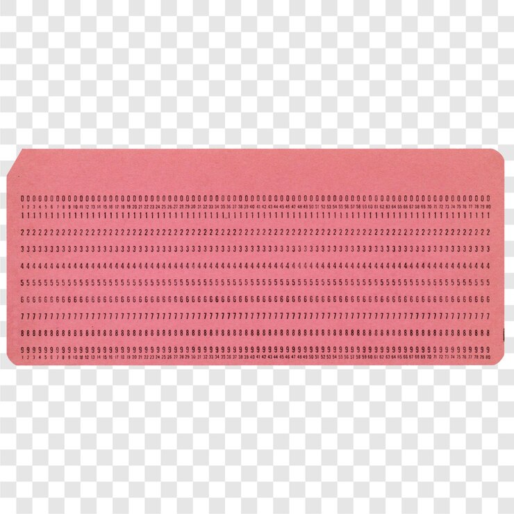 PSD punched card transparent background