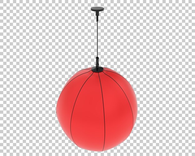 Punching bag on transparent background 3d rendering illustration