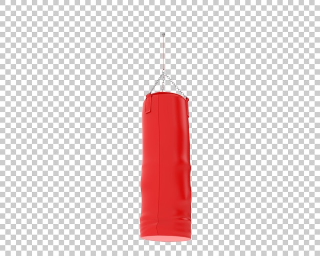 PSD punching bag on transparent background 3d rendering illustration