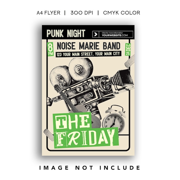 punk night flyer design