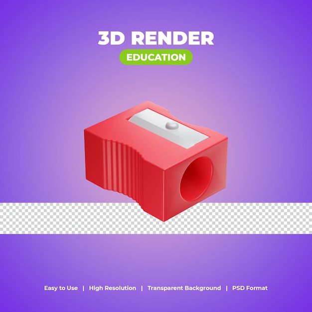 Puntenslijper met 3d render pictogramillustratie