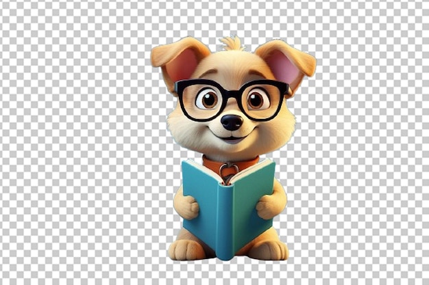 PSD puppy 3d cartoon leesboek