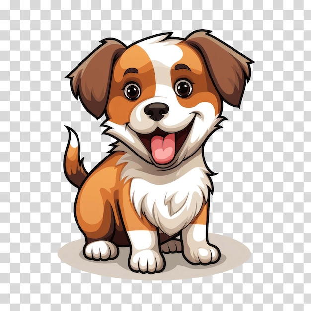 PSD puppy dog isolated on transparent background vector illustration