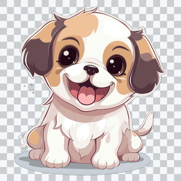 PSD puppy with a flower transparent background