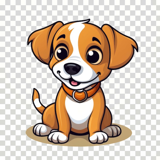 PSD puppyhond die op transparante vectorillustratie wordt geïsoleerd als achtergrond