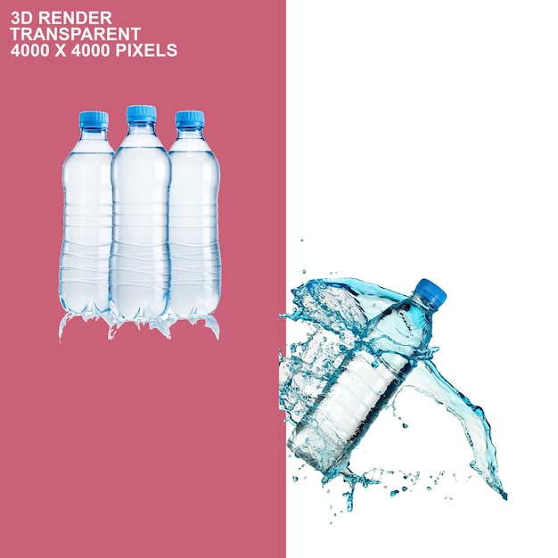 Pure and healthy water transparent background