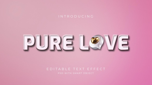 Pure love text effect