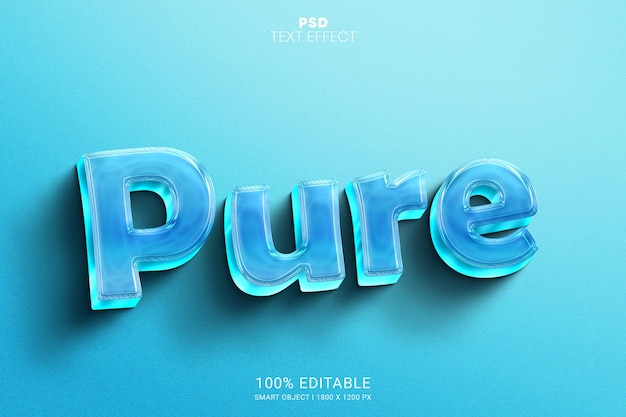 PSD design con effetti di testo modificabili psd puro