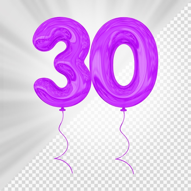 Purlpe balloon number 30