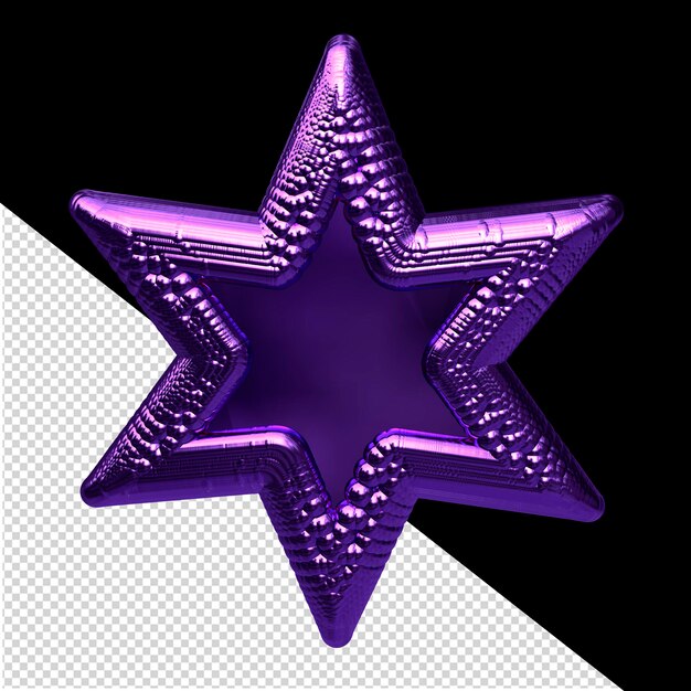 PSD purple 3d star